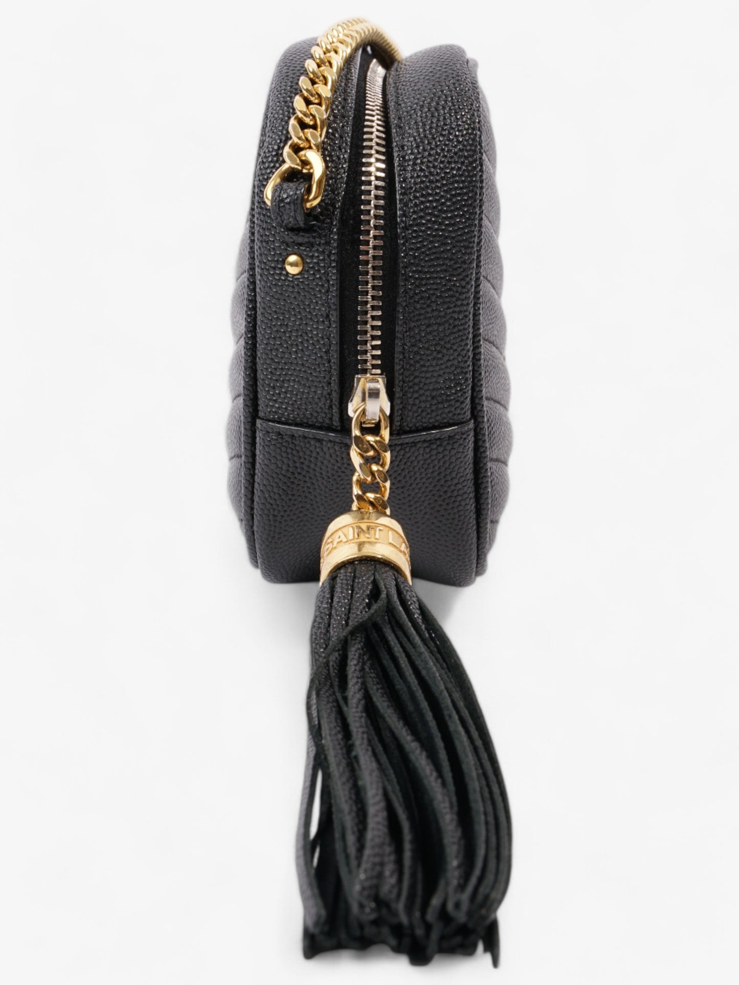 YSL Saint Laurent Lou Crossbody In Caviar Leather Quilted Black Crossbody Bag