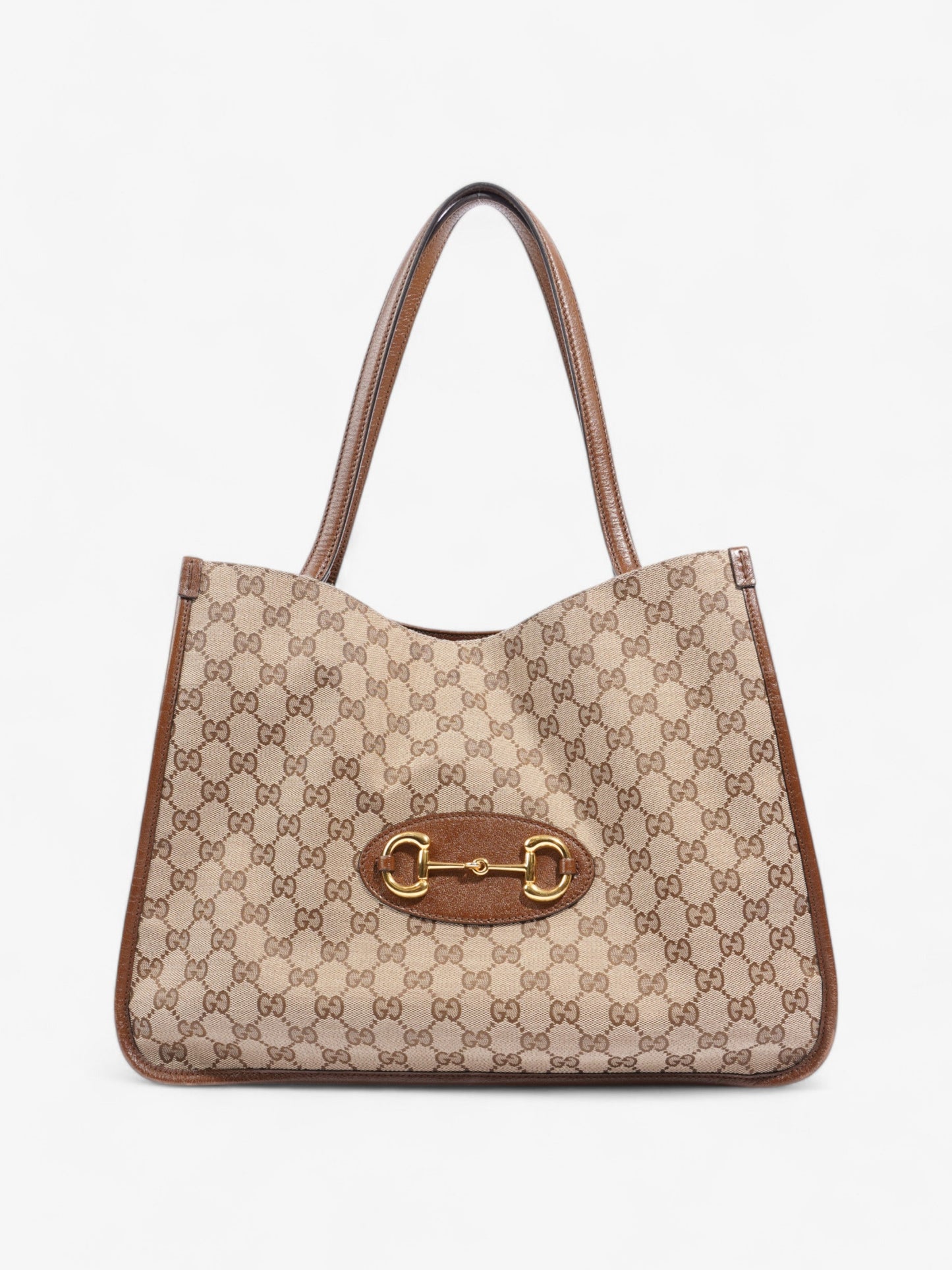 Gucci Horsebit Tote Bag Canvas Monogram