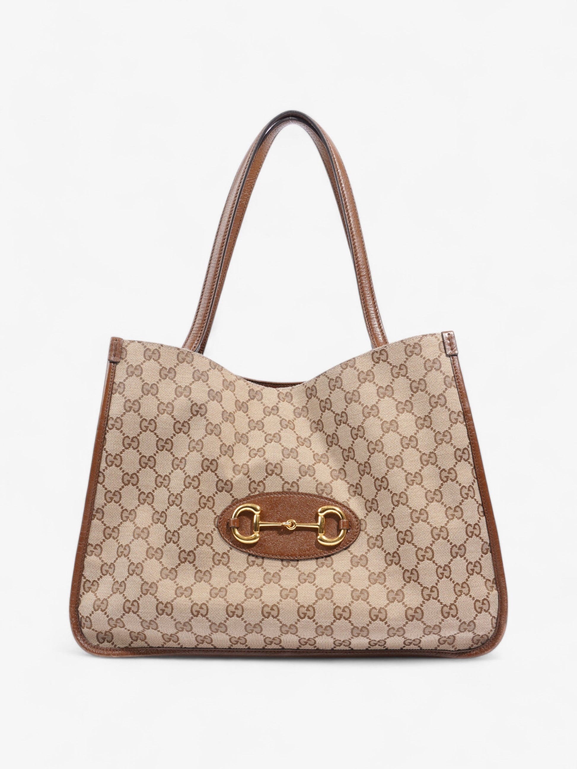 Gucci Horsebit Tote Bag Canvas Monogram