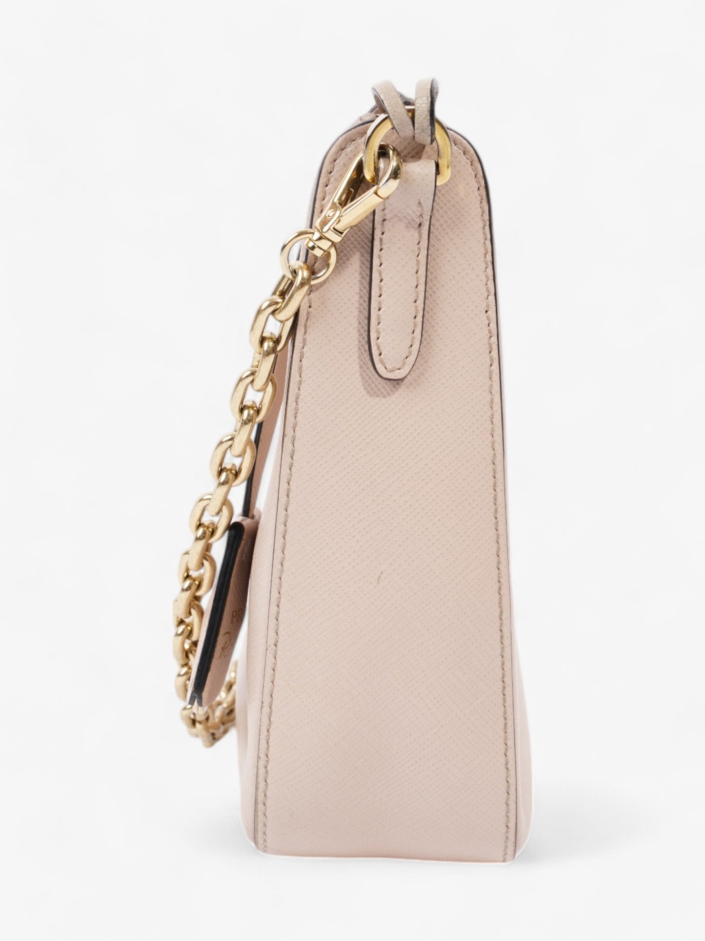 Prada Hobo Re Edition Nude Leather Saffiano Crossbody Bag