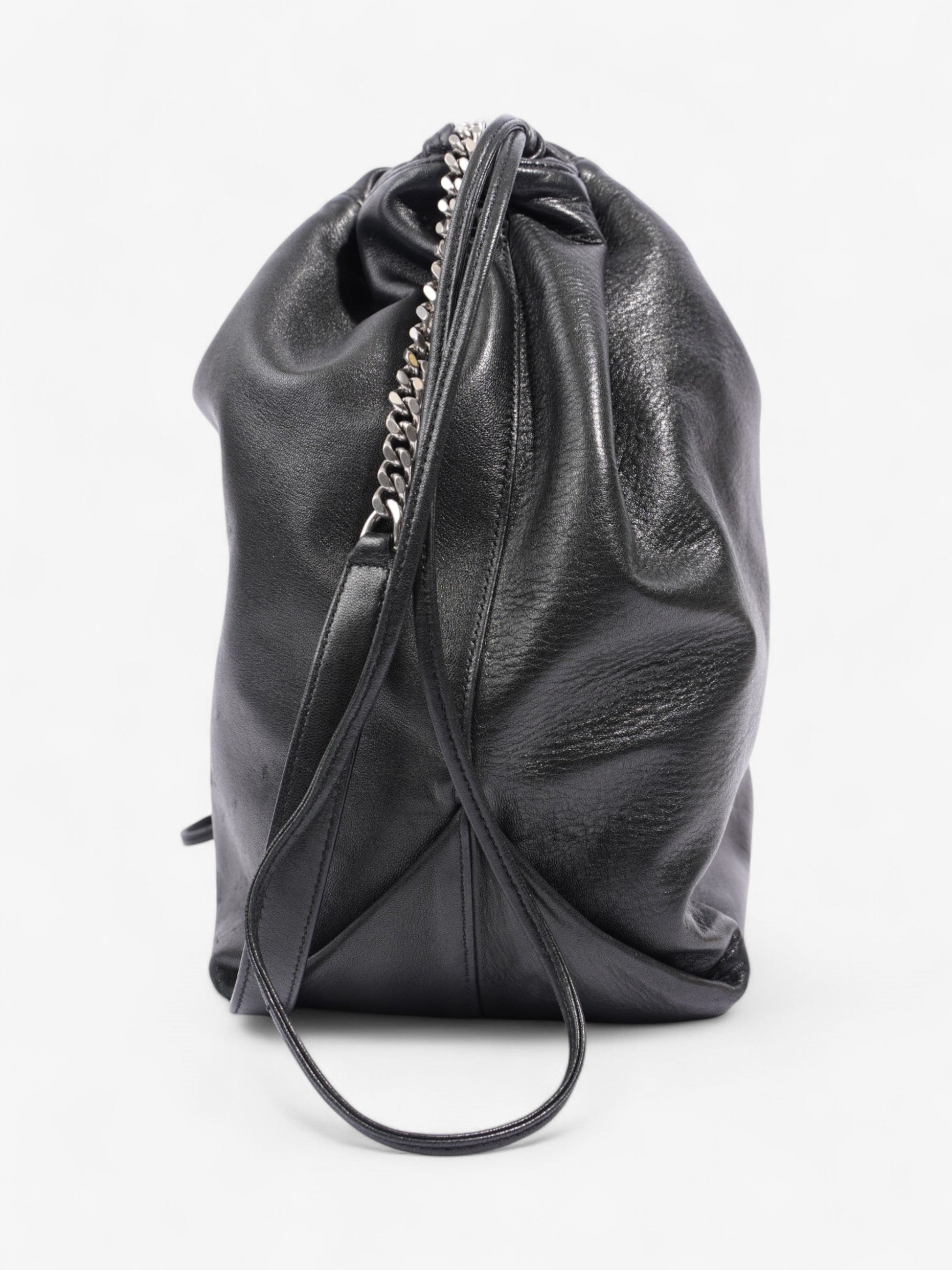 YSL Saint Laurent Teddy Shoulder Bag Leather Black Chain