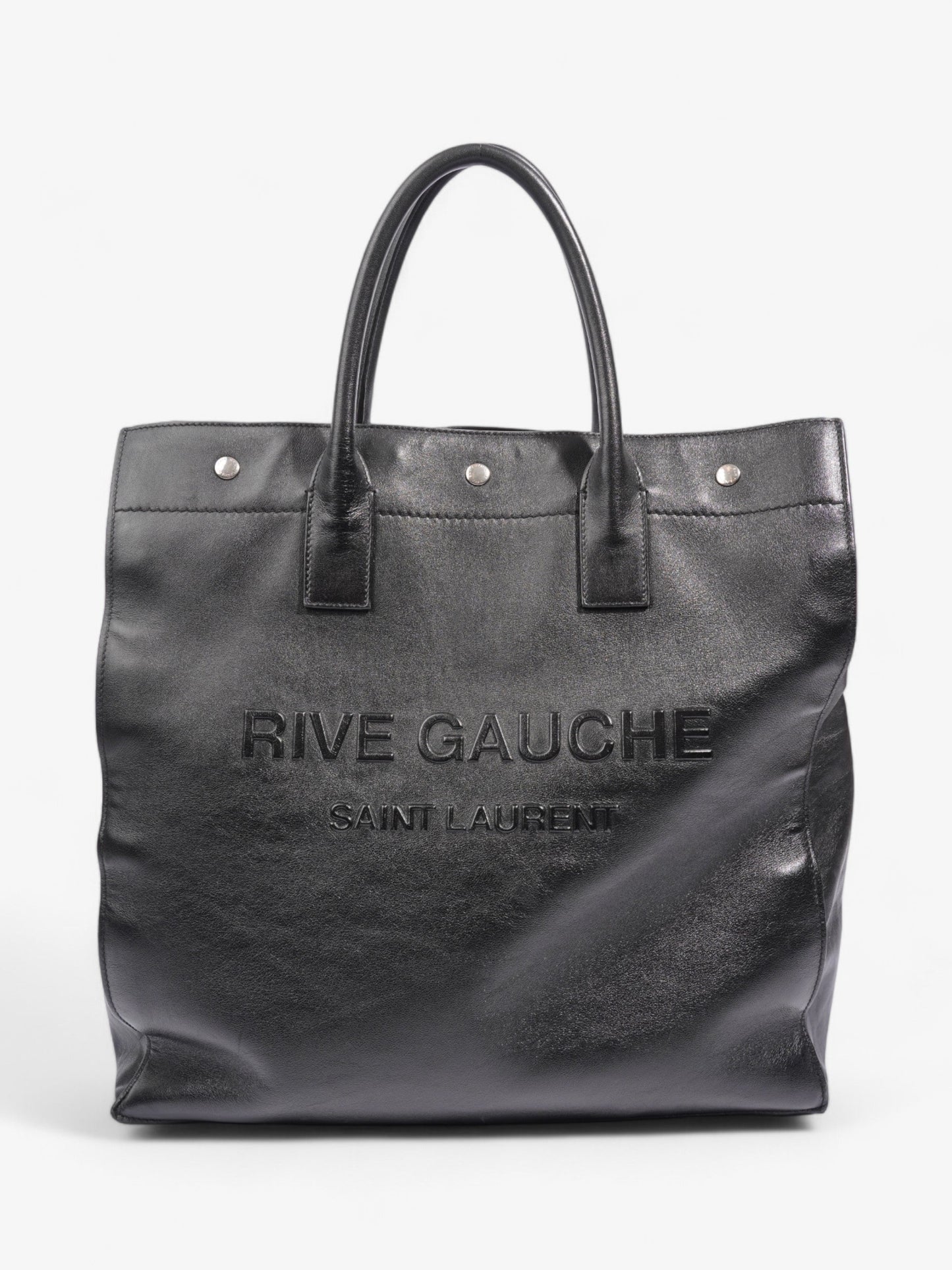 YSL Saint Laurent Rive Gauche Tote Bag Leather Black Small