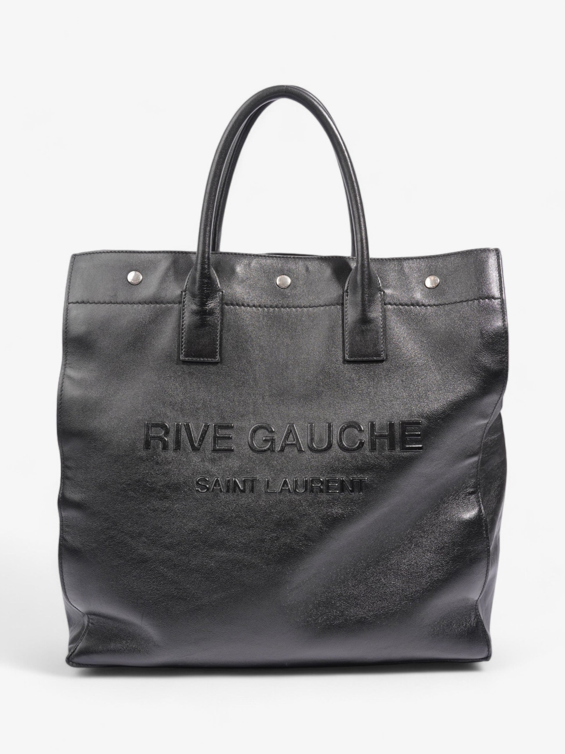 YSL Saint Laurent Rive Gauche Tote Bag Leather Black Small