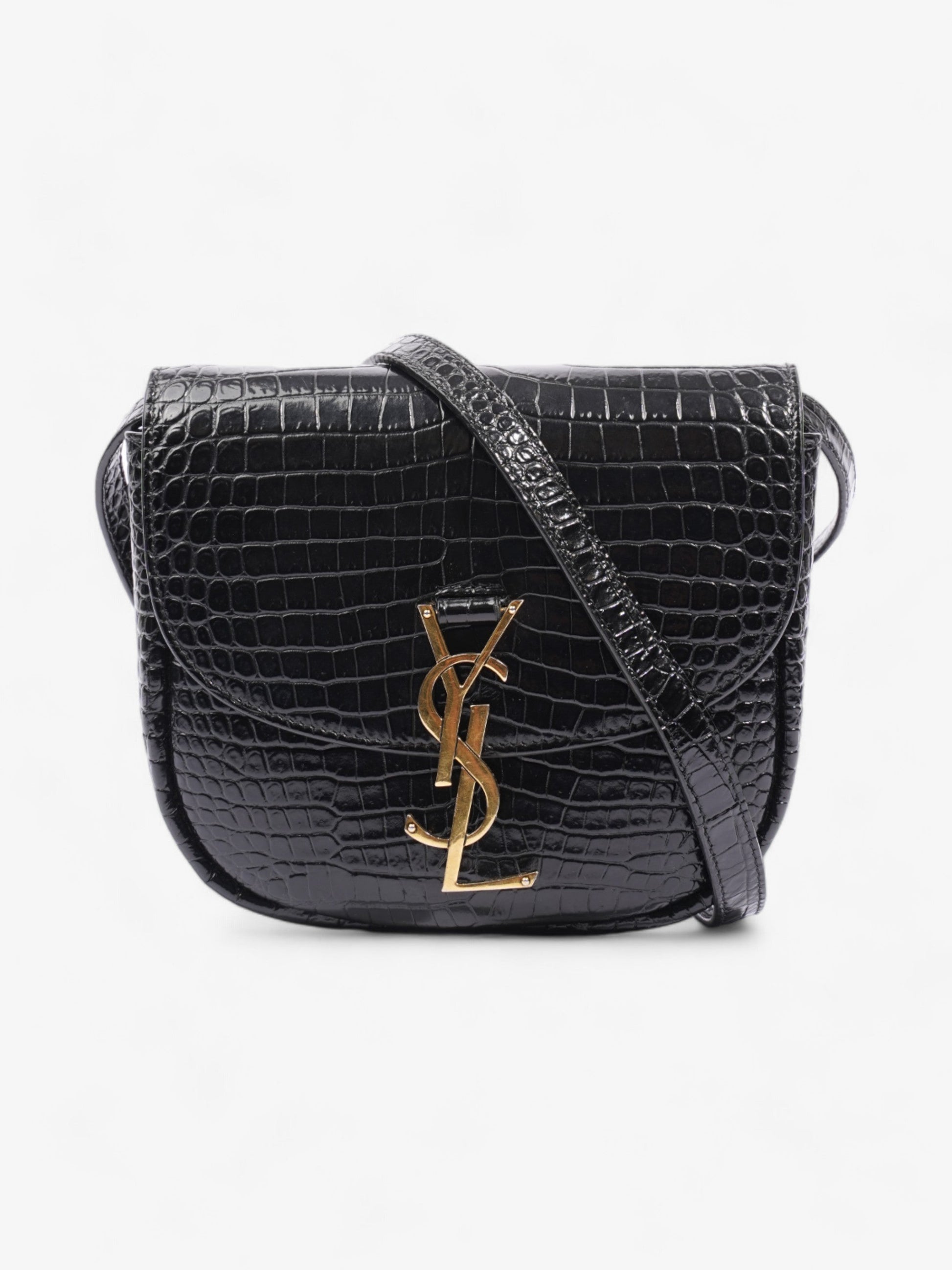 YSL Saint Laurent Kaia Shoulder Bag Leather Black Small