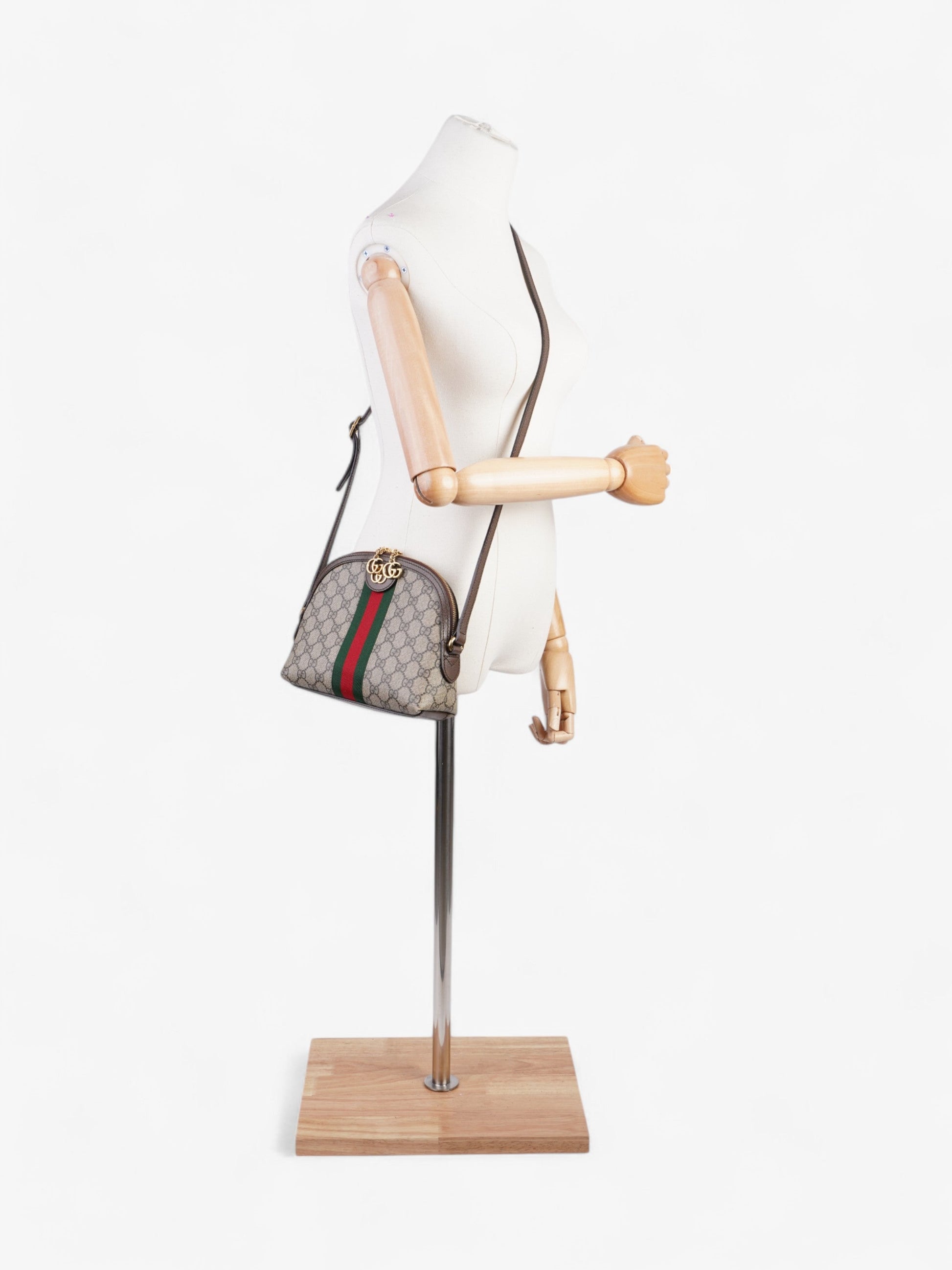 Gucci Ophidia Shoulder Bag Supreme Coated Small Canvas Red