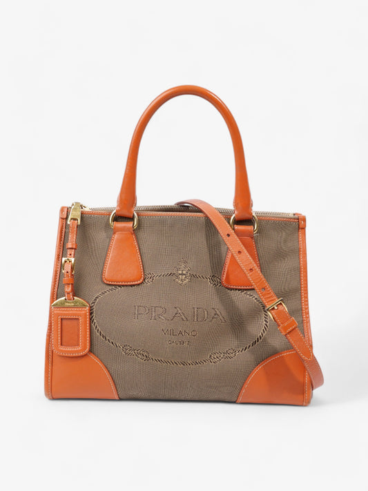 Prada Tote Canvas Brown Beige Tote Bag