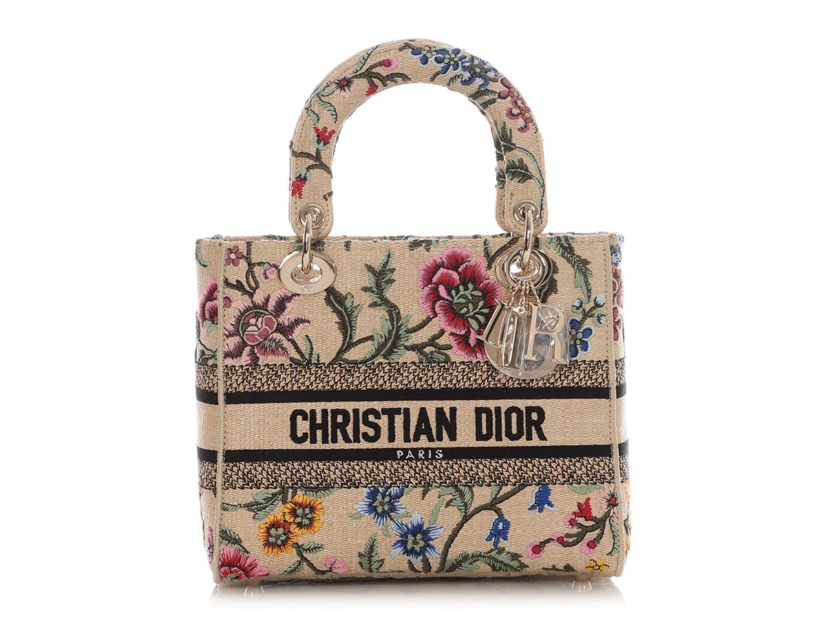 Dior Floral Lady Lite Crossbody Bag Medium