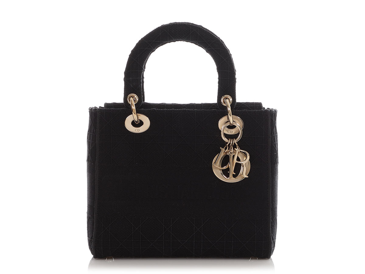 Dior Lady Lite Tote Bag Black Medium