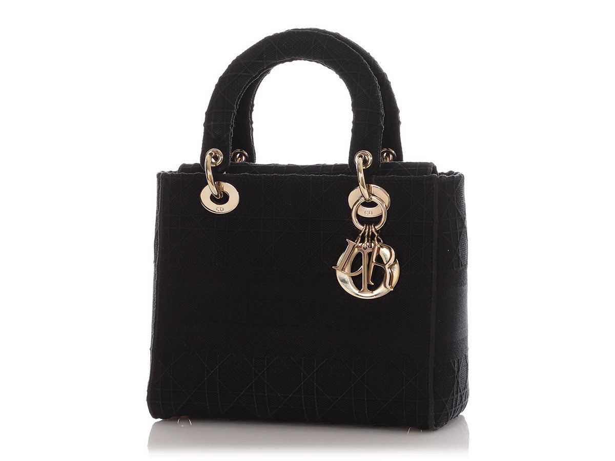 Dior Lady Lite Tote Bag Black Medium