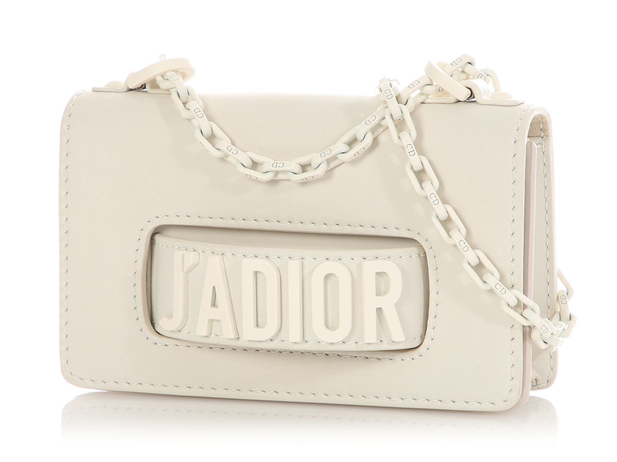 Dior A Bag White Mini Flap Crossbody Bag