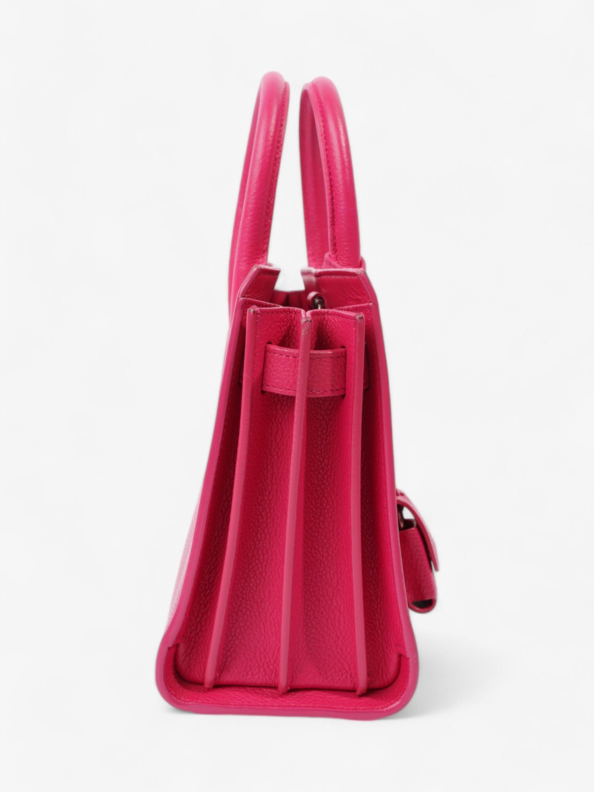 YSL Saint Laurent Sac De Jour Lipstick Fuschia Calfskin Nano Shoulder Leather Shoulder Bag