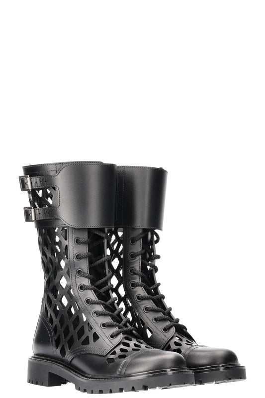 Dior D-Trap Combat Boots Black Shoes