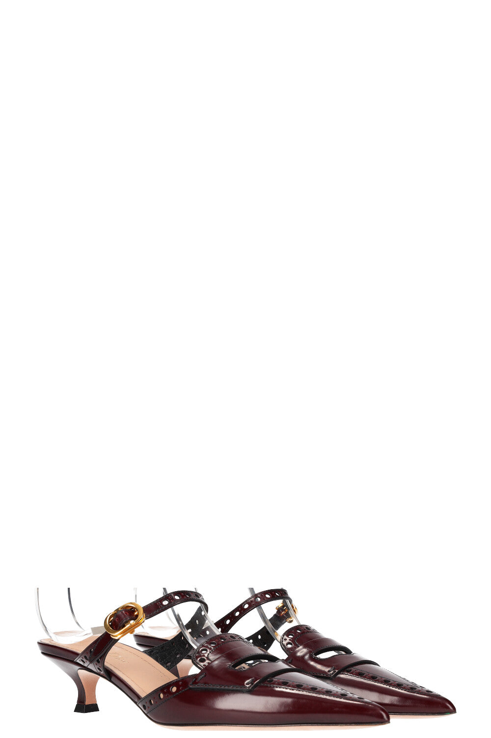 Dior Kitten Heels Burgundy Shoes