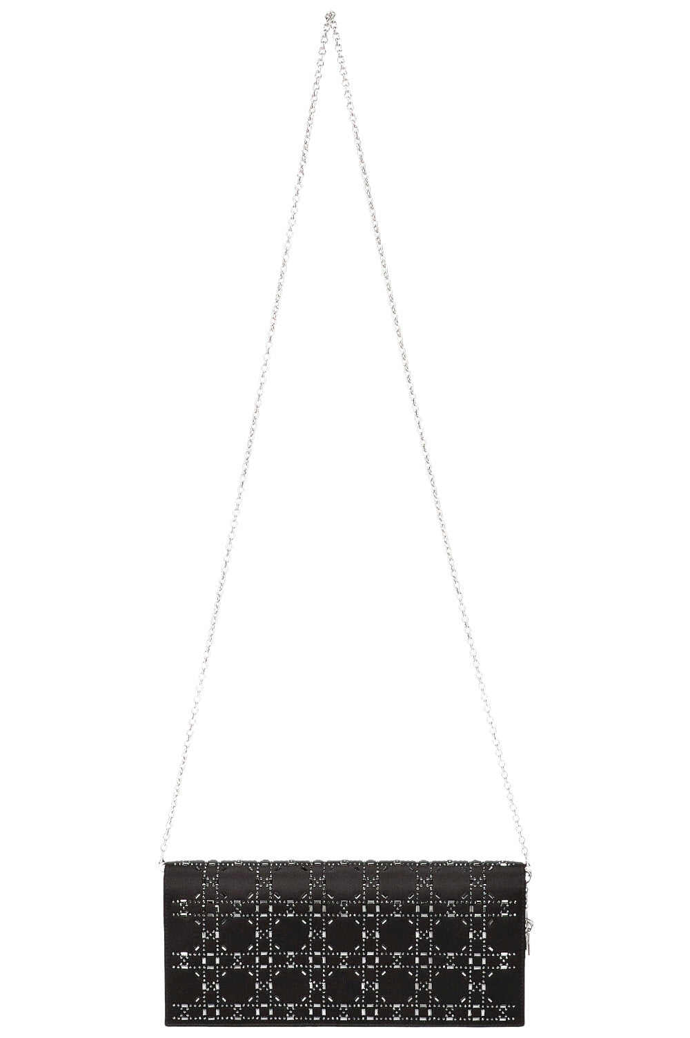 Dior Clutch Bag Clutch Cannage Crystals Black