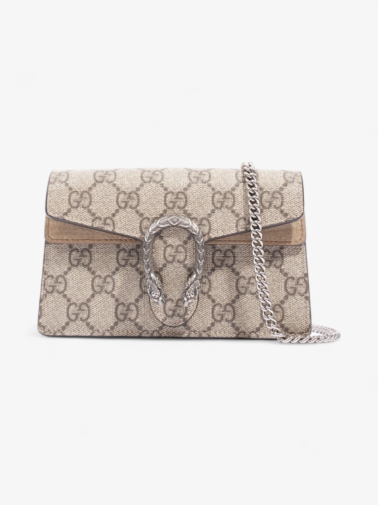 Gucci Super Dionysus And Ebony Supreme Coated Crossbody Canvas Beige Crossbody Bag