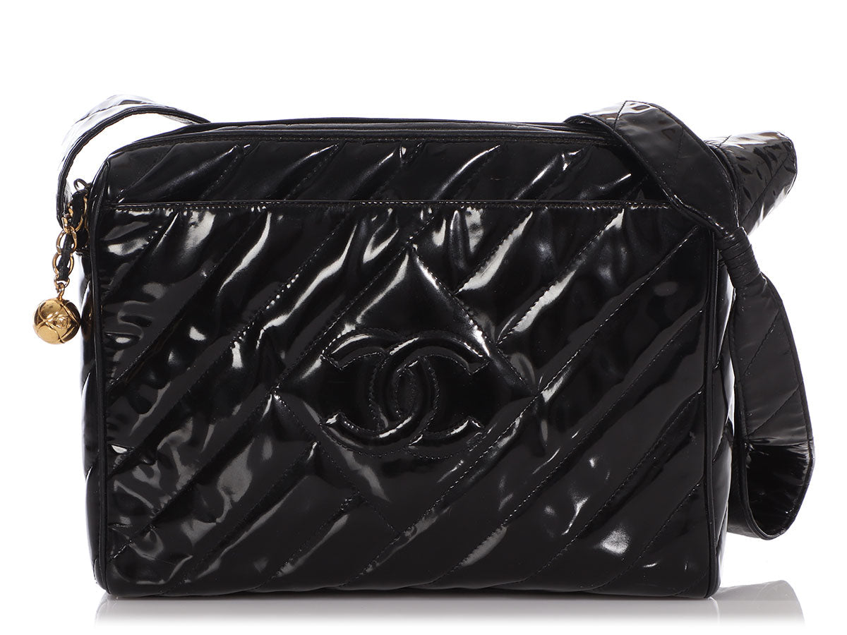 Chanel Patent Crossbody Bag Black