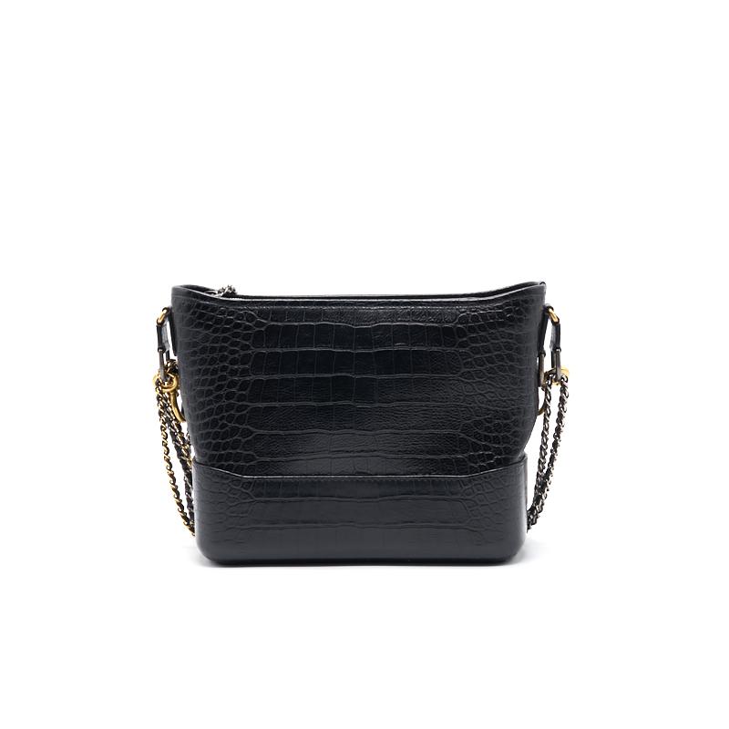 Chanel ’s Medium Gabrielle Hobo Bag Crocodile Embossed Calfskin Black