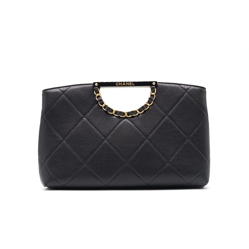 Chanel GHW Black Clutch Bag