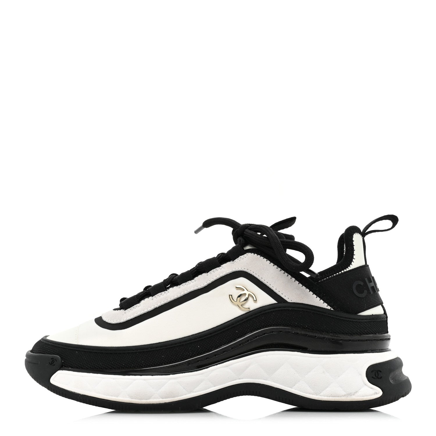 CHANEL SUEDE CALFSKIN MIXED FIBERS CC SNEAKERS
