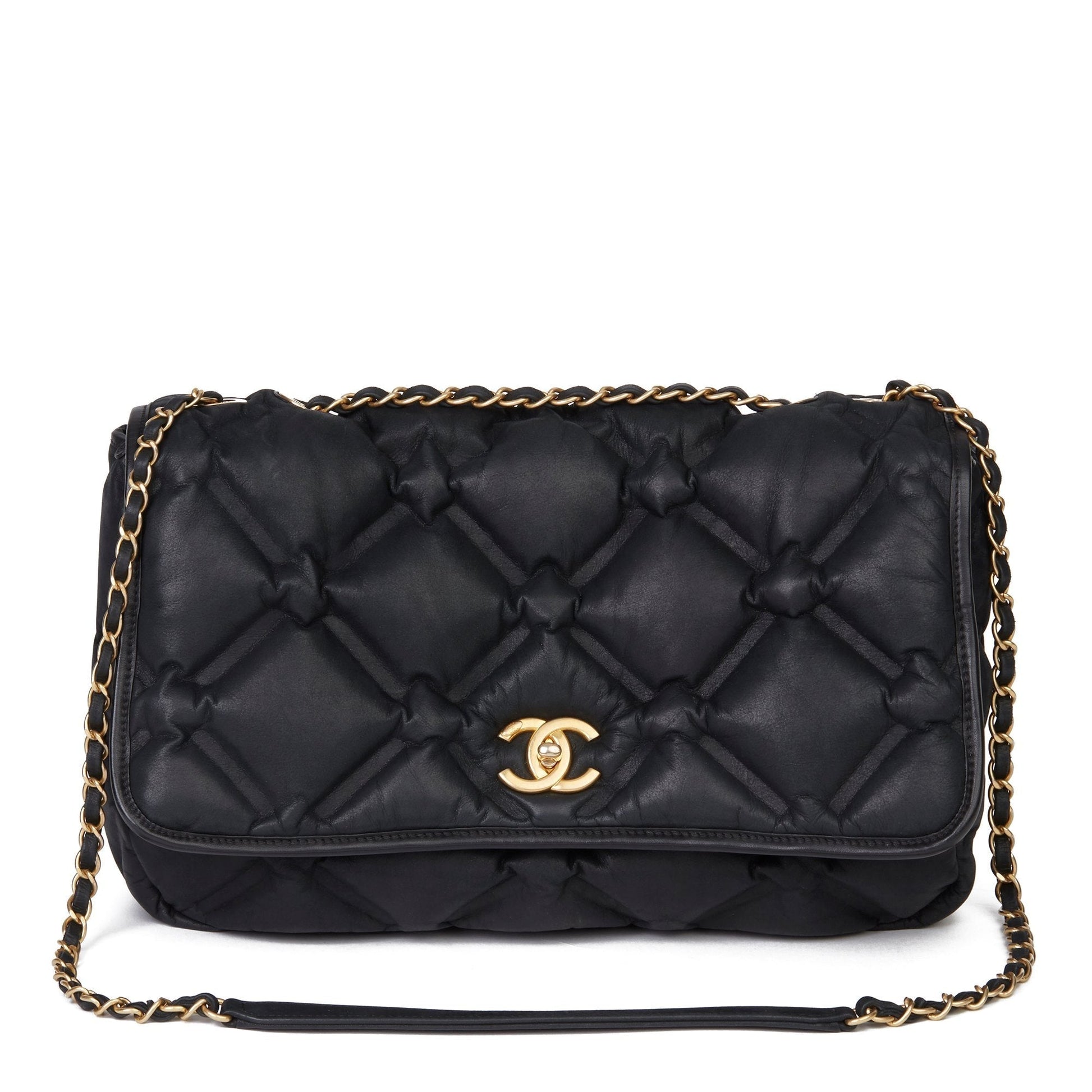 Chanel QUILTED CALFSKIN JUMBO FLAP Leather Shoulder Bag