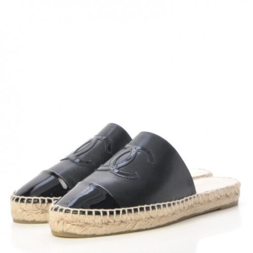 Chanel CC CAP TOE MULES Leather Hat