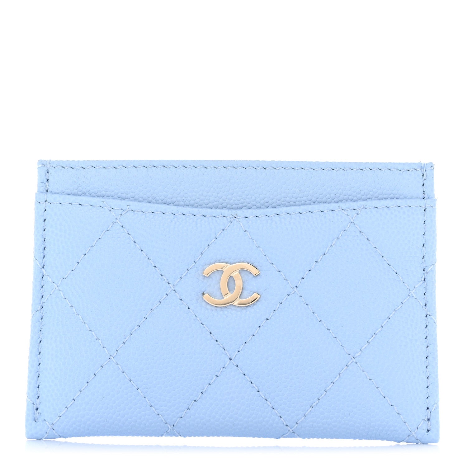 Chanel CC CAVIAR QUILTED CARD HOLDER Wallet Case