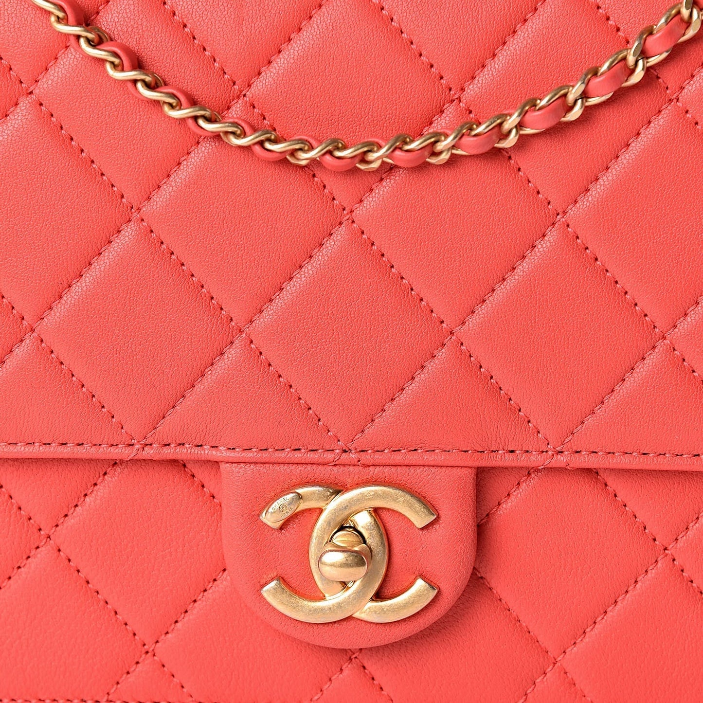 Chanel QUILTED LAMBSKIN PEARL FLAP Shoulder Bag
