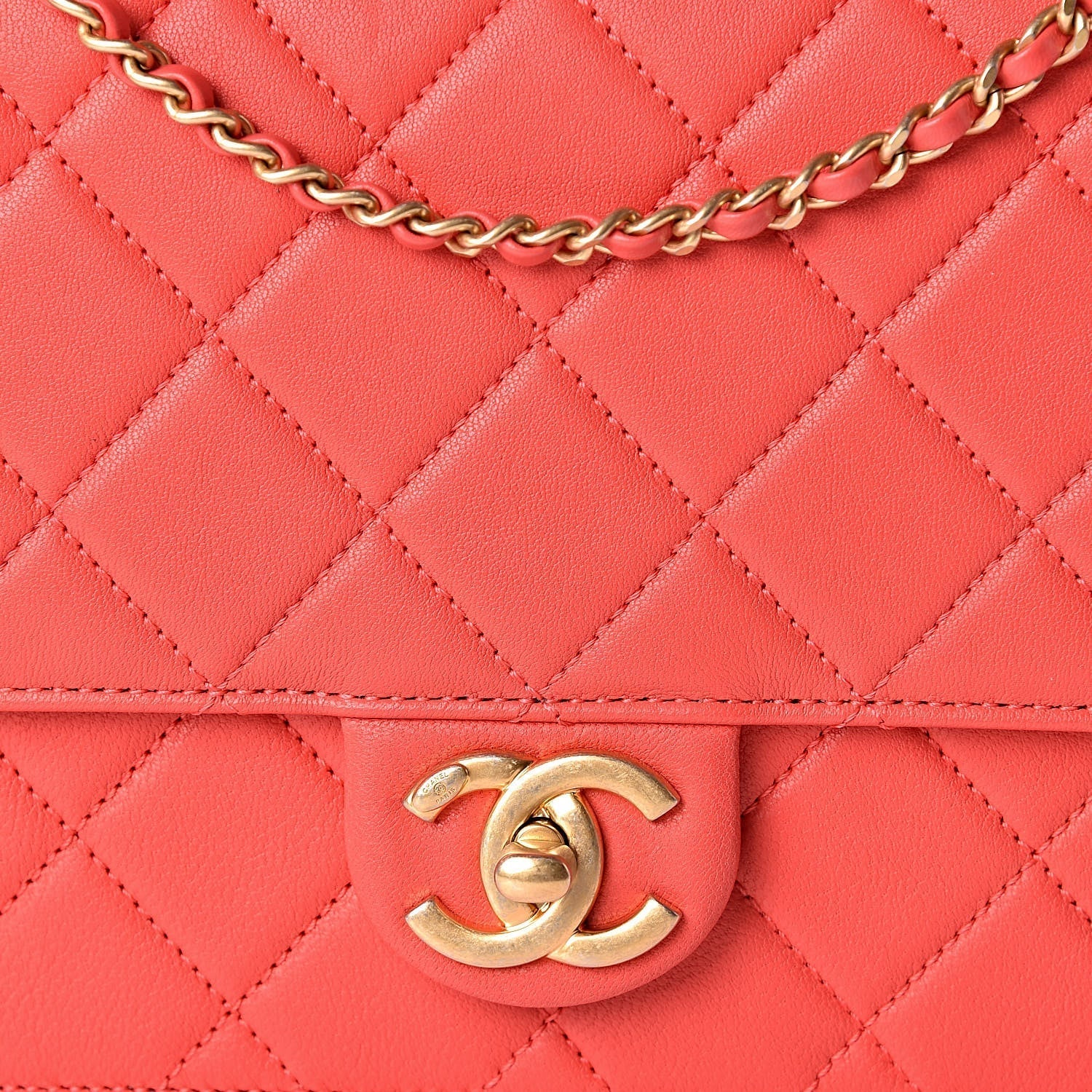 Chanel QUILTED LAMBSKIN PEARL FLAP Shoulder Bag