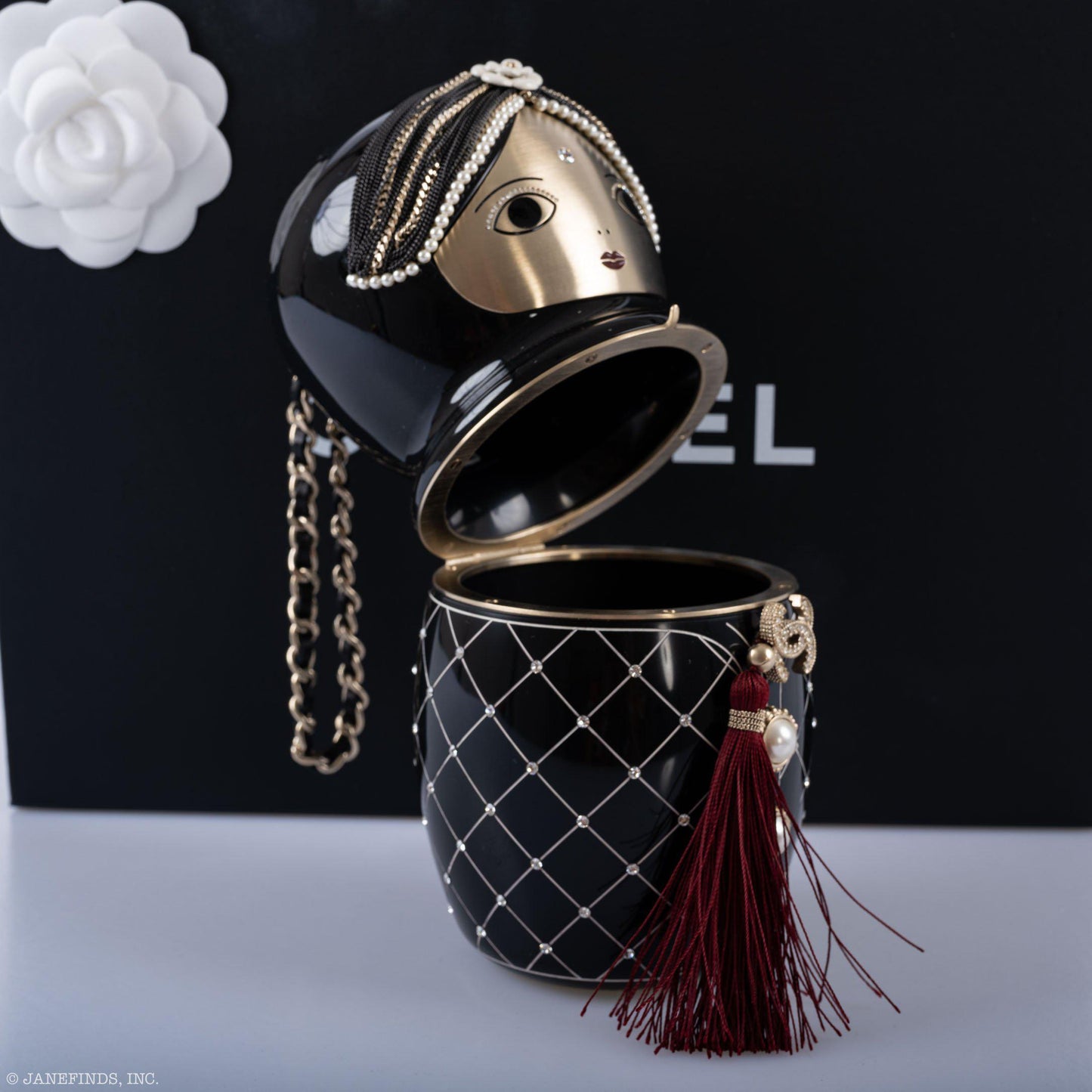 Chanel Paris-Bombay Black Lucite Métiers d’Art Matryoshka Runway Bag