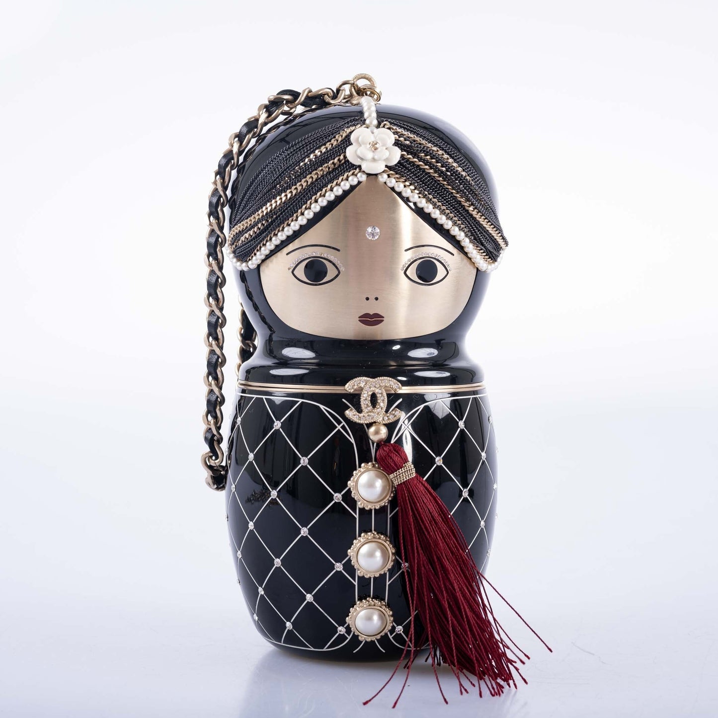 Chanel Paris-Bombay Black Lucite Métiers d’Art Matryoshka Runway Bag