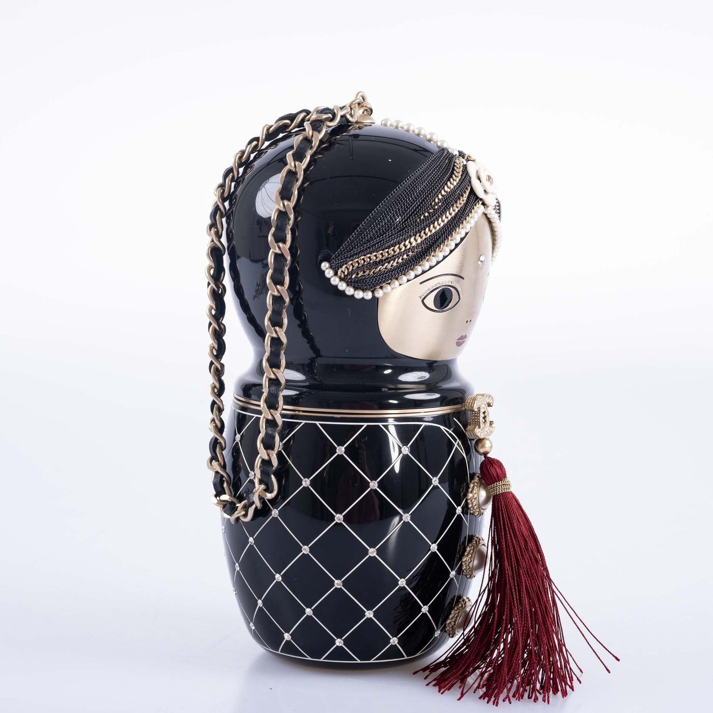 Chanel Paris-Bombay Black Lucite Métiers d’Art Matryoshka Runway Bag