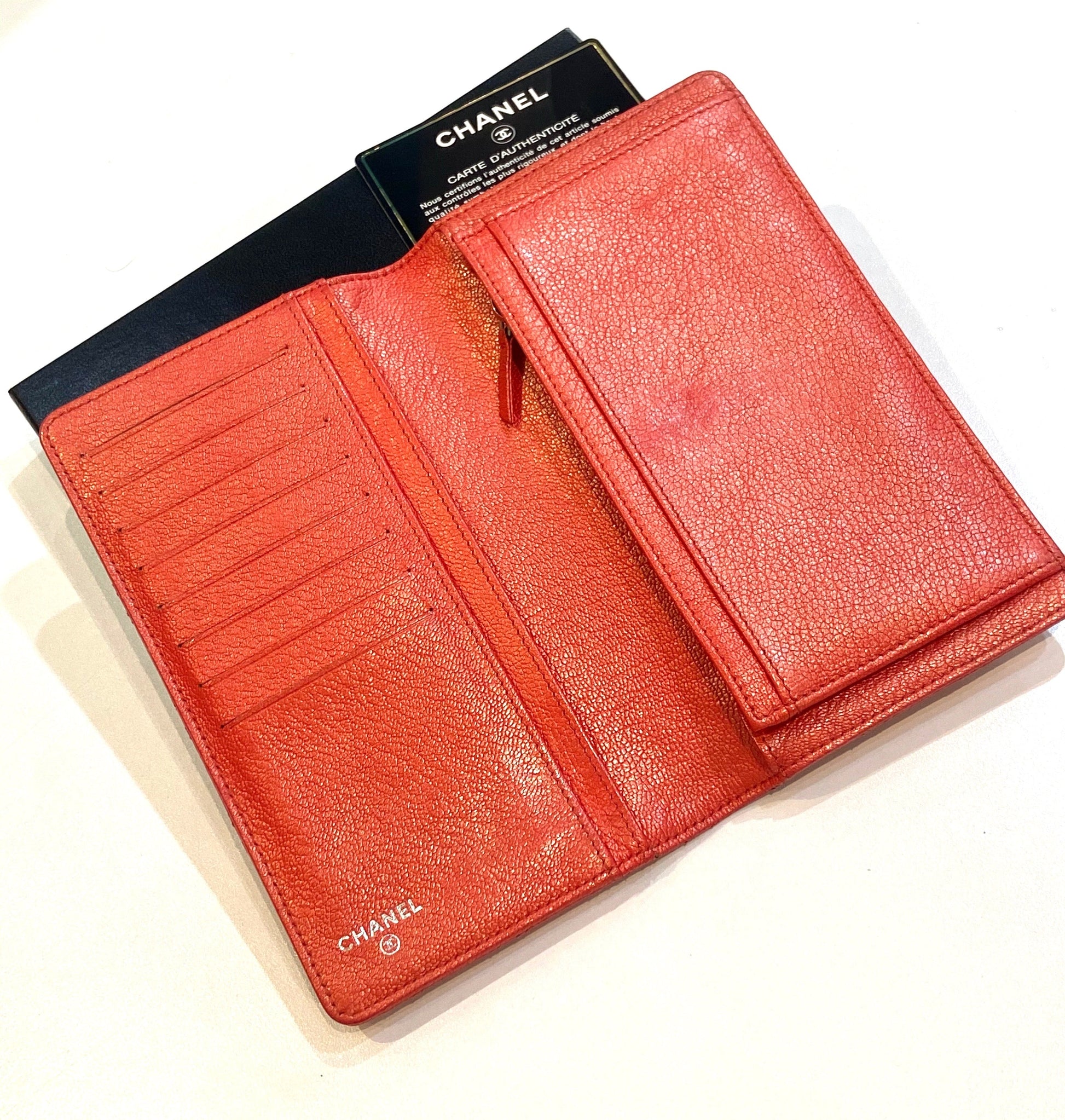 CHANEL CC QUILTED WILD STITCH LONG WALLET