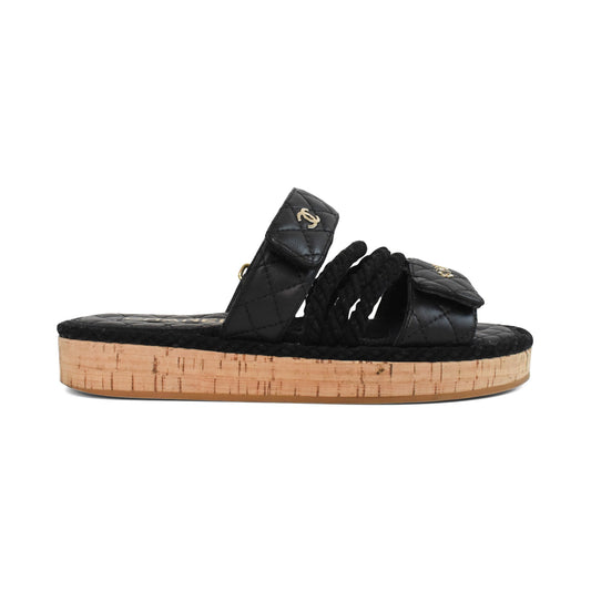 Chanel Quilted Sandals - Women's 38