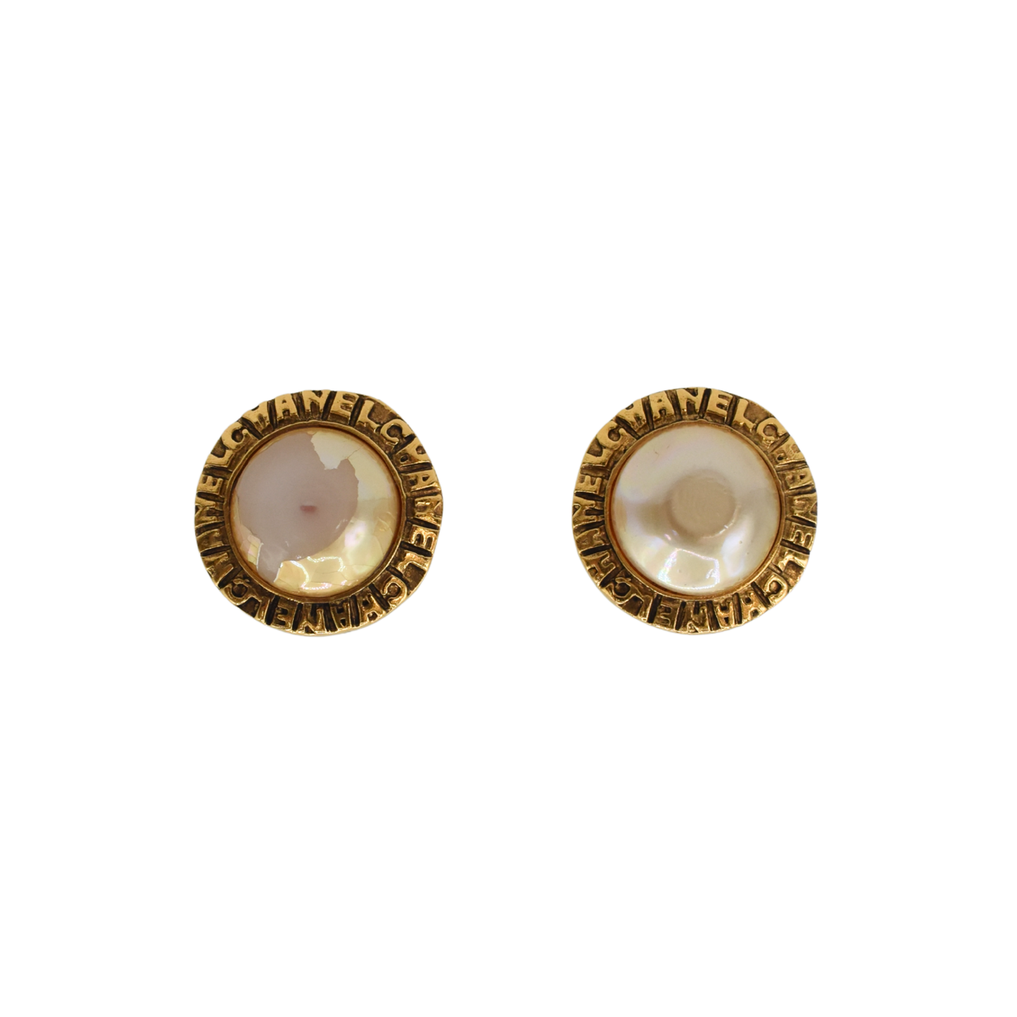 Chanel Faux Pearl Clip On Earrings Jewelry