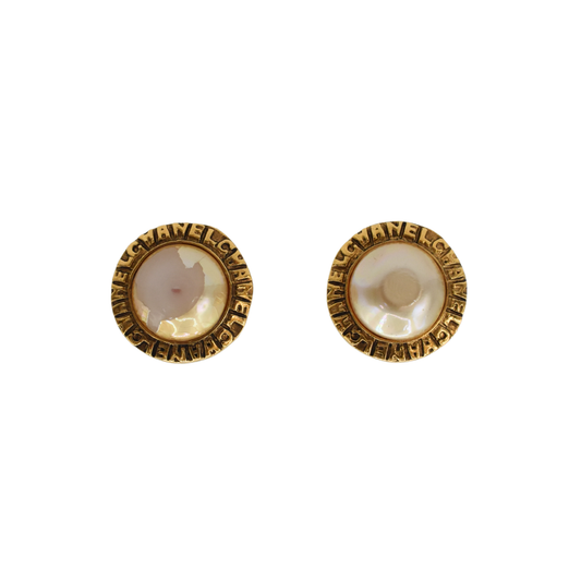 Chanel Faux Pearl Clip On Earrings Jewelry