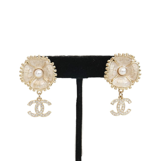Chanel 'Camellia CC' Drop Earrings Jewelry