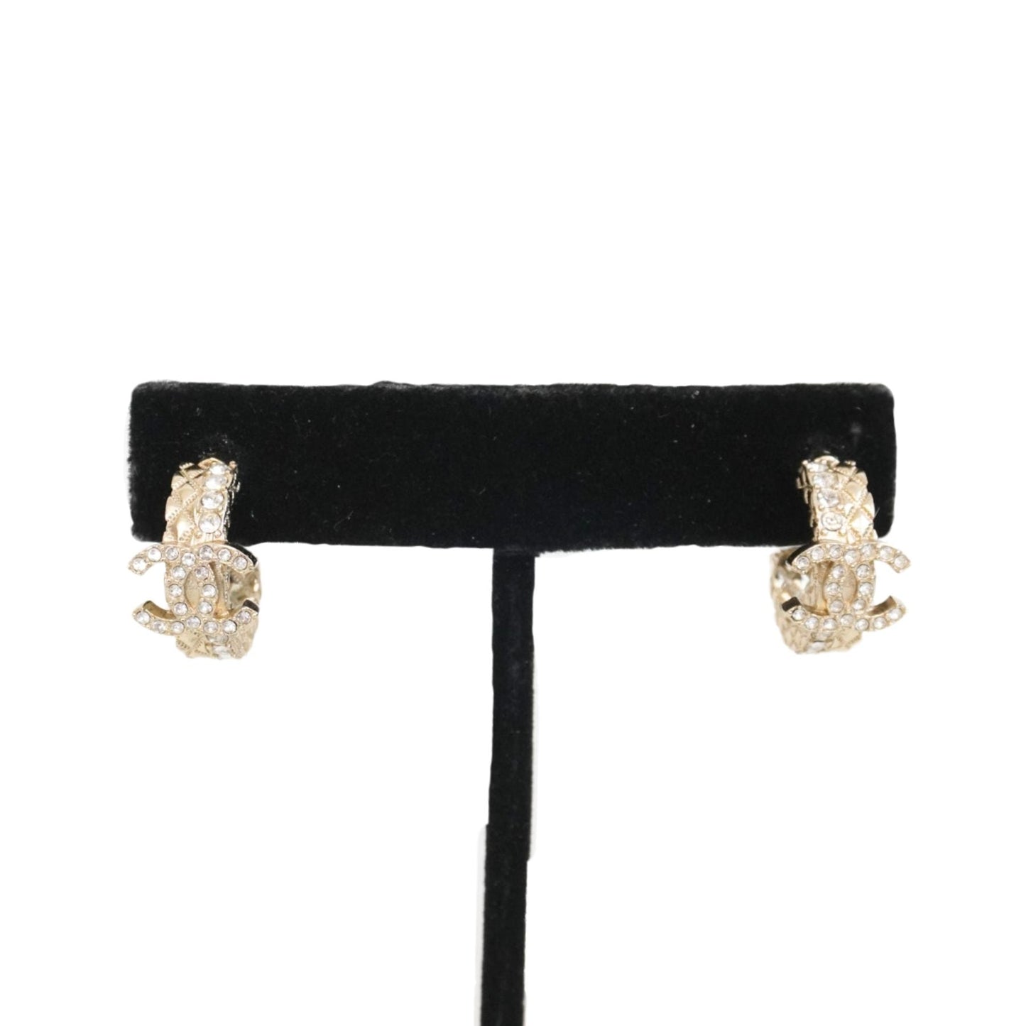 Chanel Quilted Hoop Earrings Jewelry