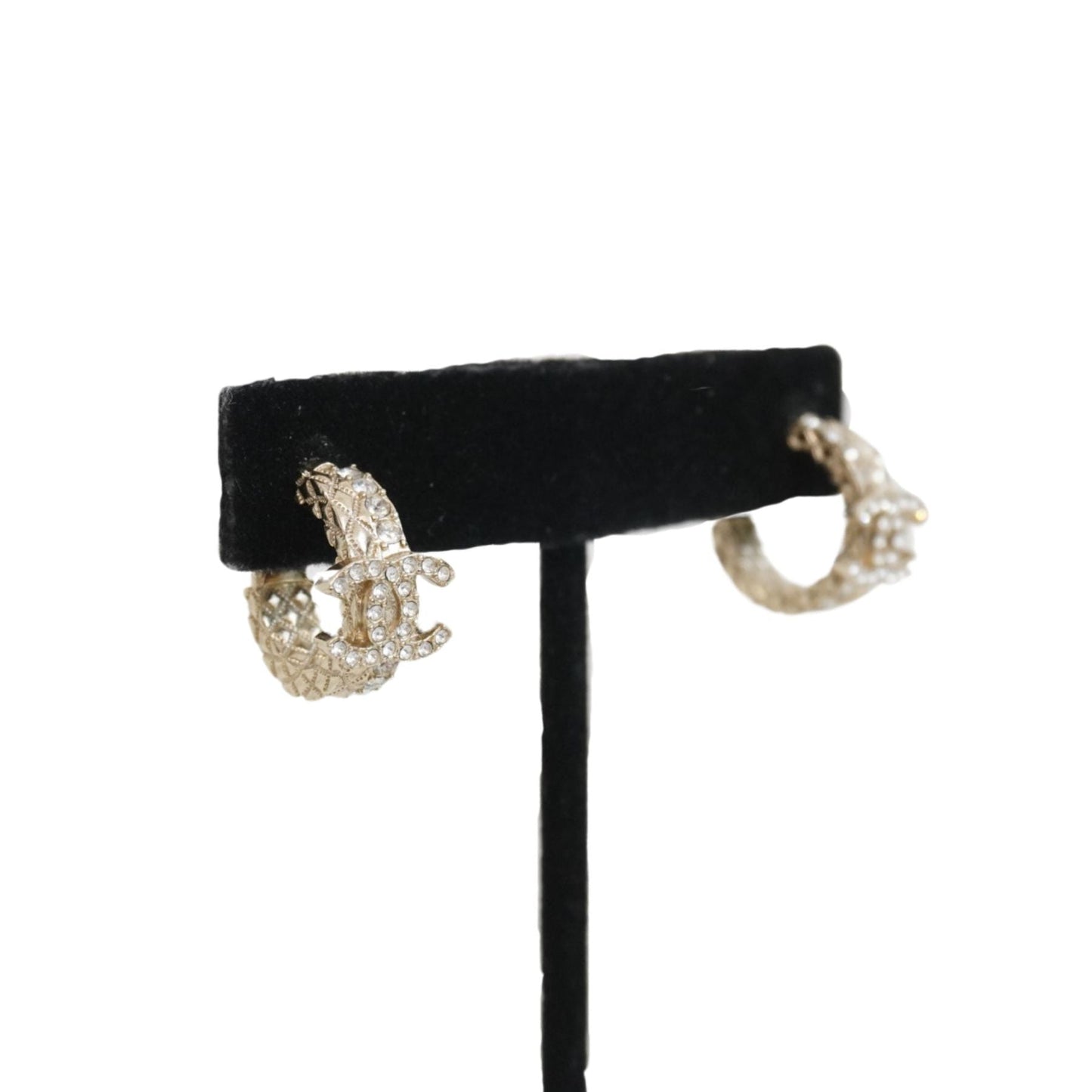 Chanel Quilted Hoop Earrings Jewelry