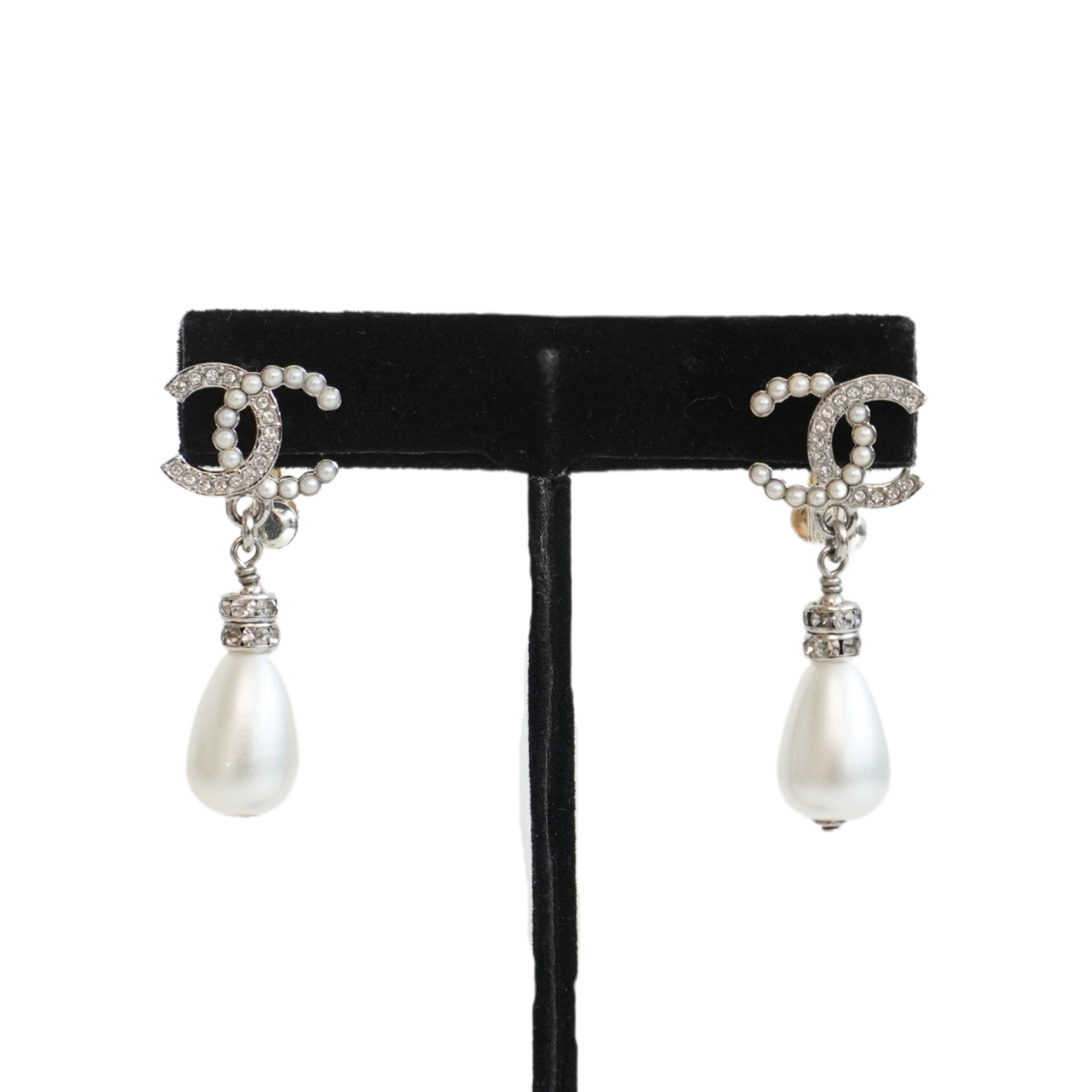 Chanel '' CC Pearl Drop Earrings Jewelry