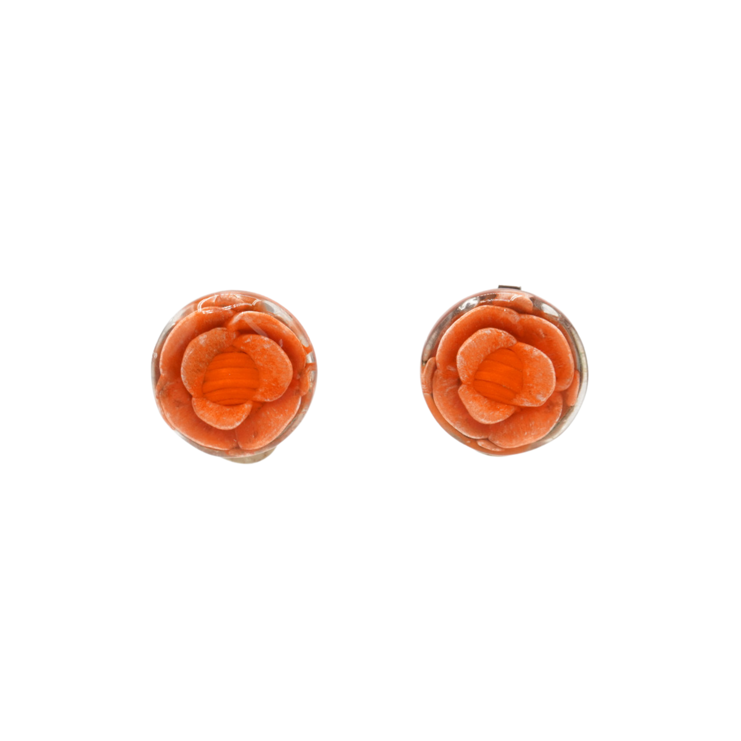 Chanel 'Camellia' Clip On Earrings Jewelry