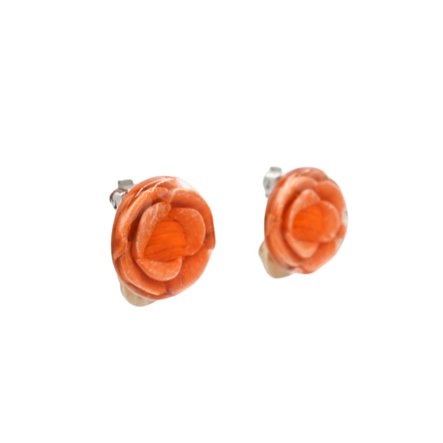Chanel 'Camellia' Clip On Earrings Jewelry