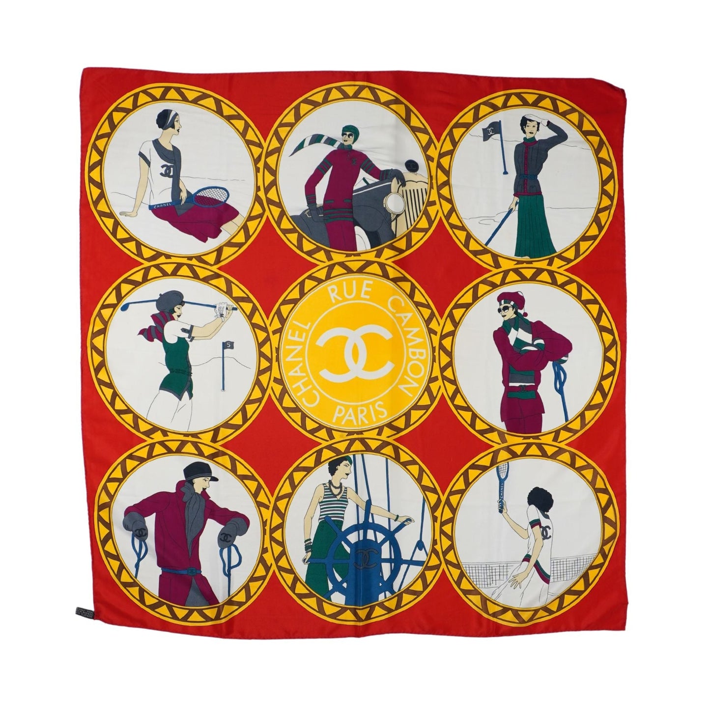 Chanel 'Rue Cambon Sporting Ladies' Scarf