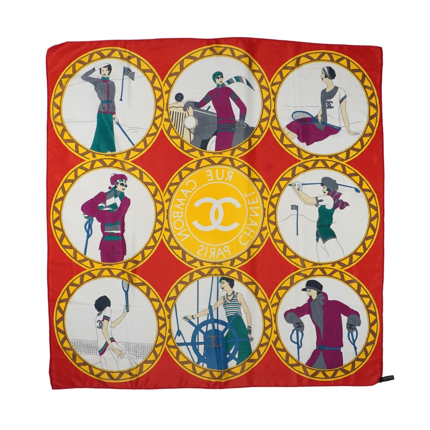 Chanel 'Rue Cambon Sporting Ladies' Scarf