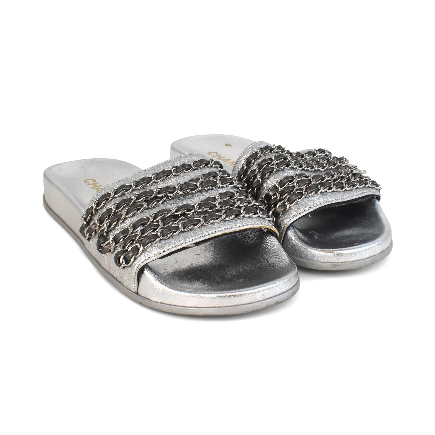 Chanel 'Chain' Slides - Women's 37 Shoes