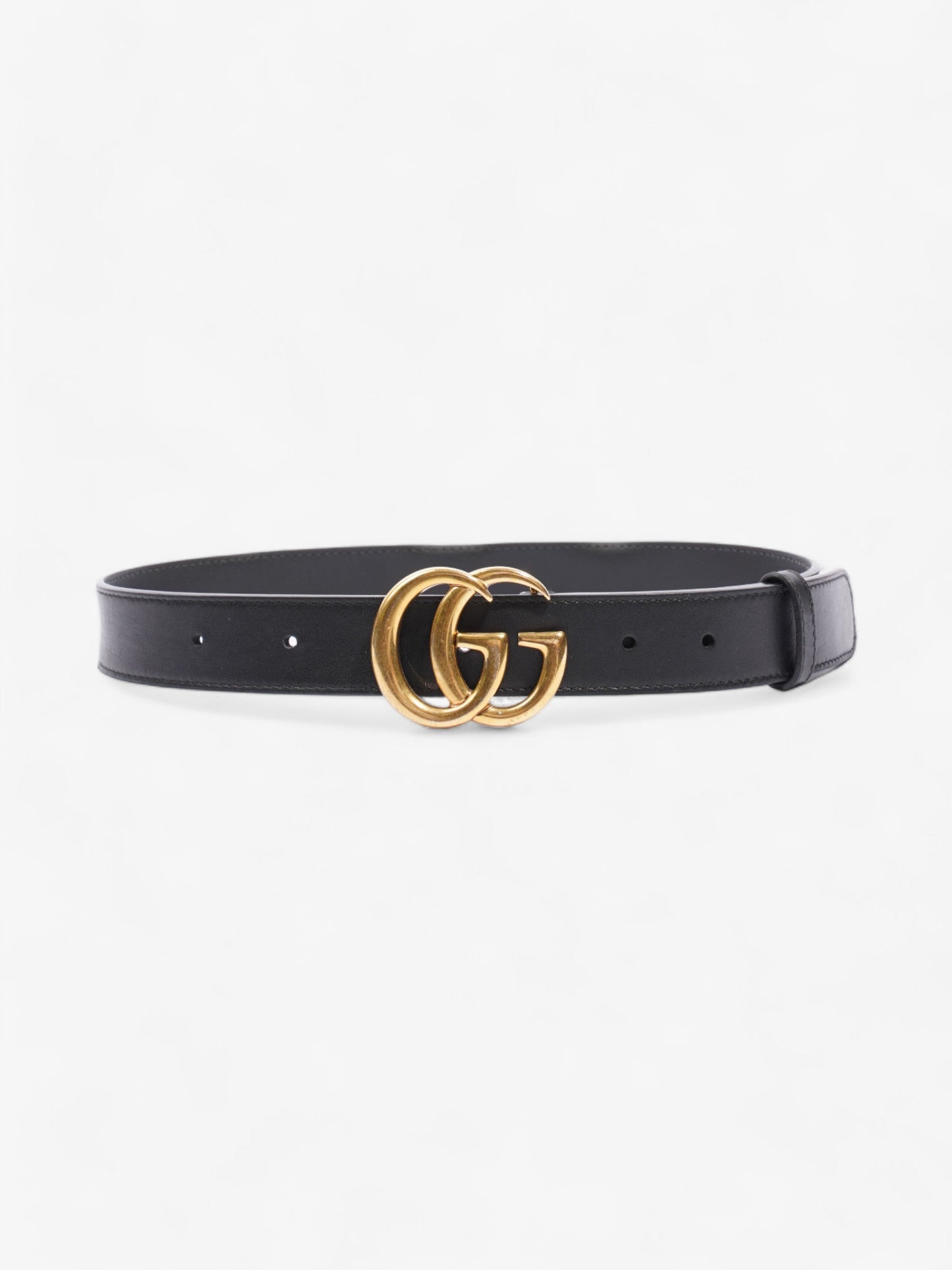 Gucci Marmont Thin Belt Handbag Leather Black Accessory Gg Belt