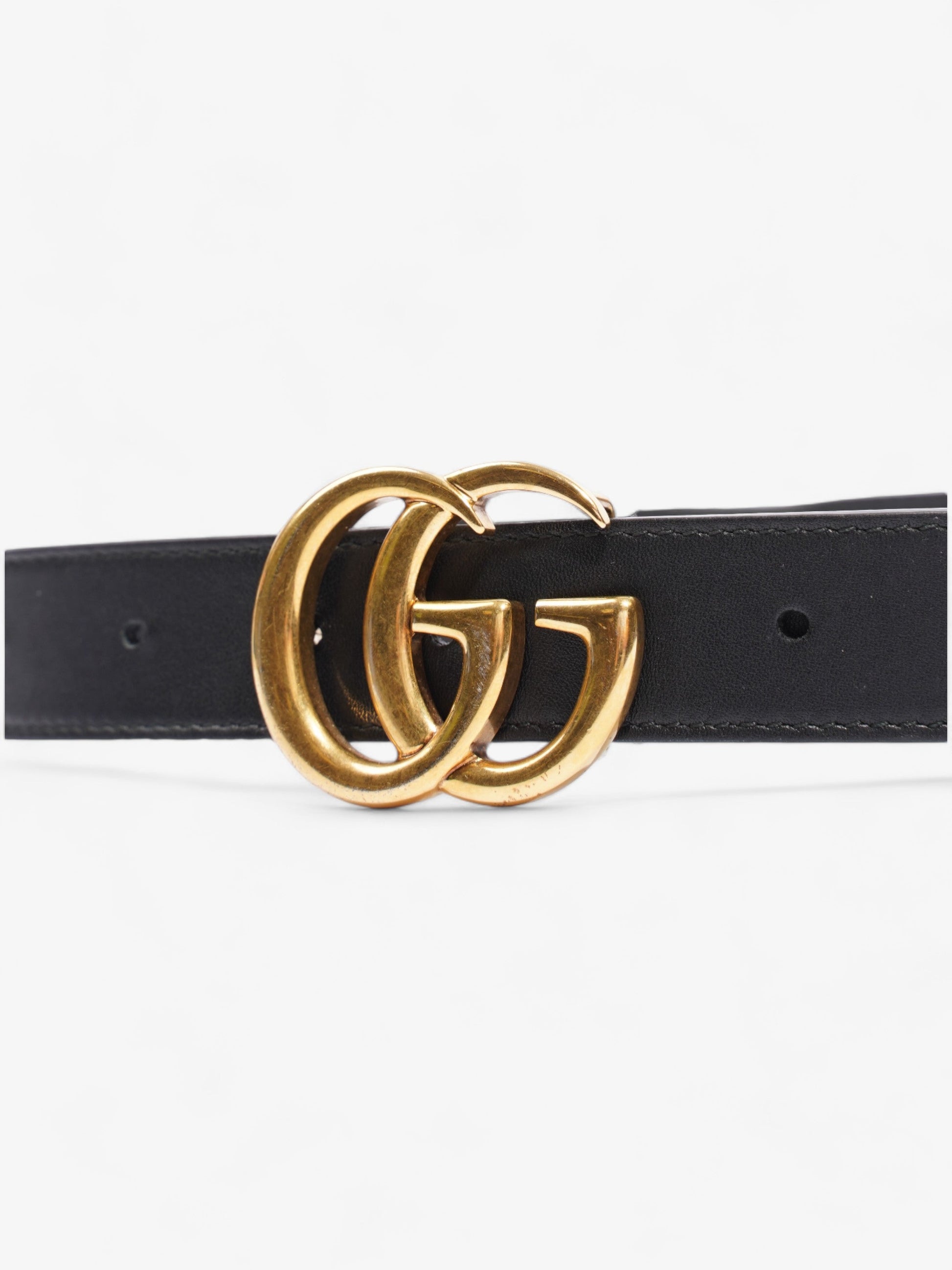 Gucci Marmont Thin Belt Handbag Leather Black Accessory Gg Belt