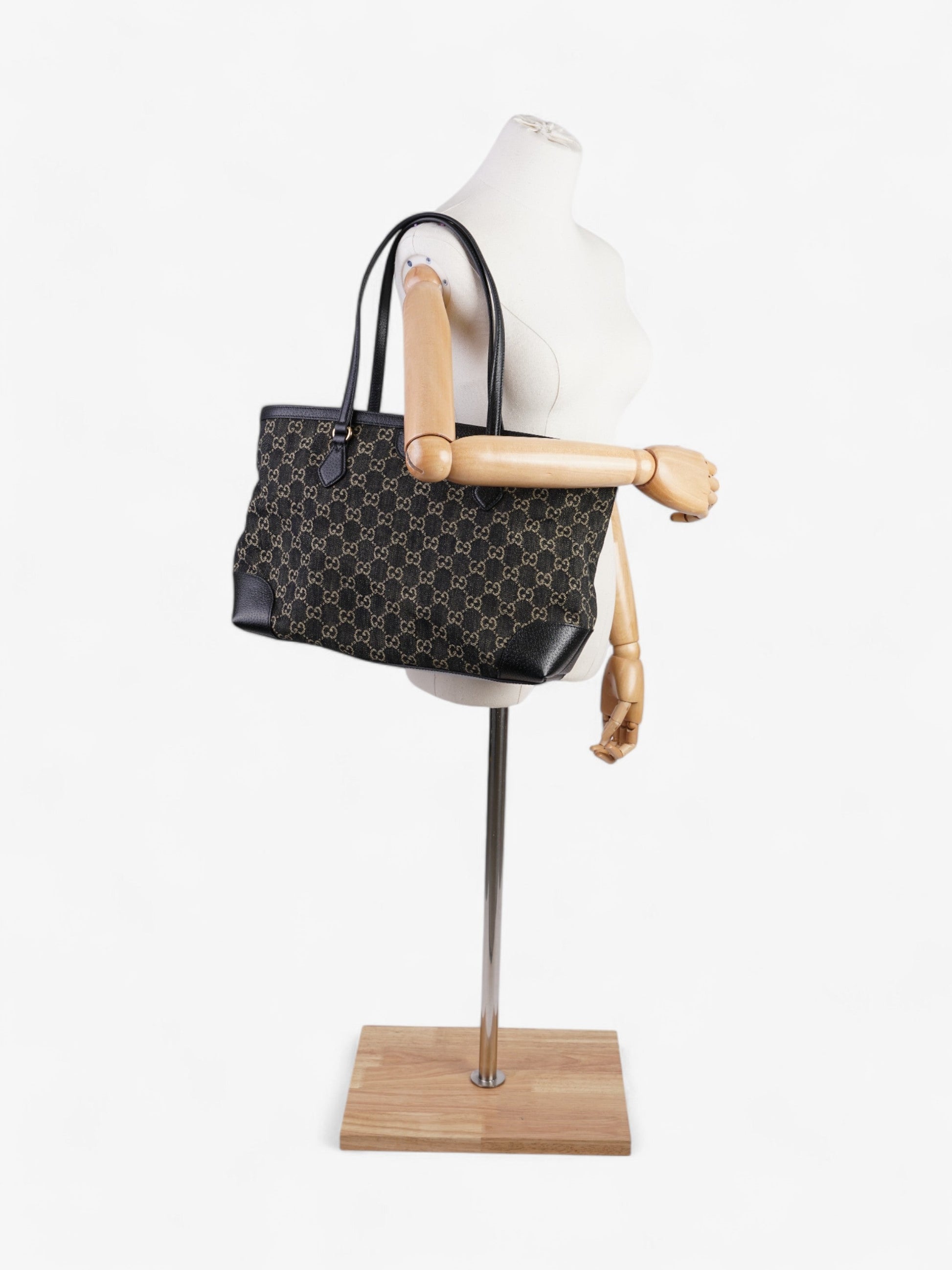Gucci Ophidia Tote Supreme Denim Black Shoulder Bag