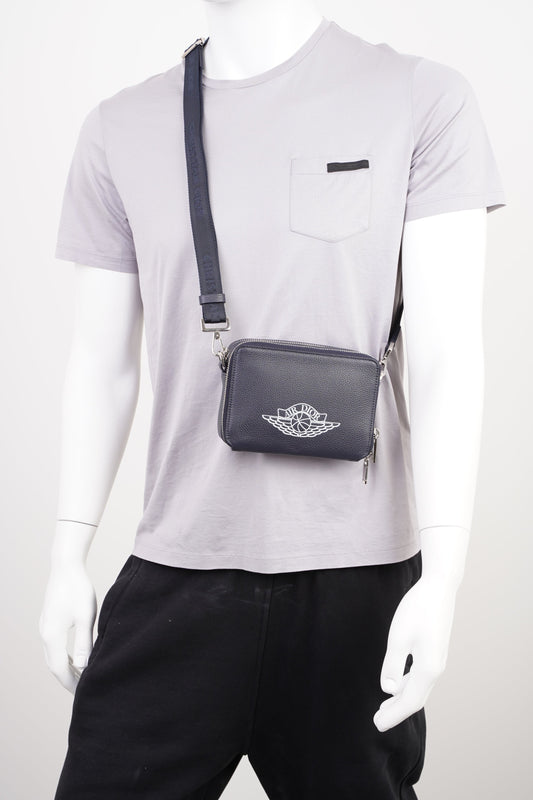 Dior Jordan Messenger Bag Leather White Navy