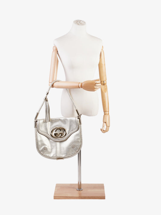 Gucci Tassel Light Shoulder Bag Leather Gold