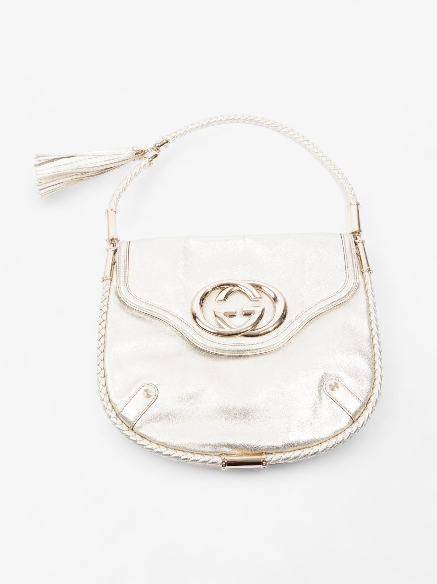 Gucci Tassel Light Shoulder Bag Leather Gold